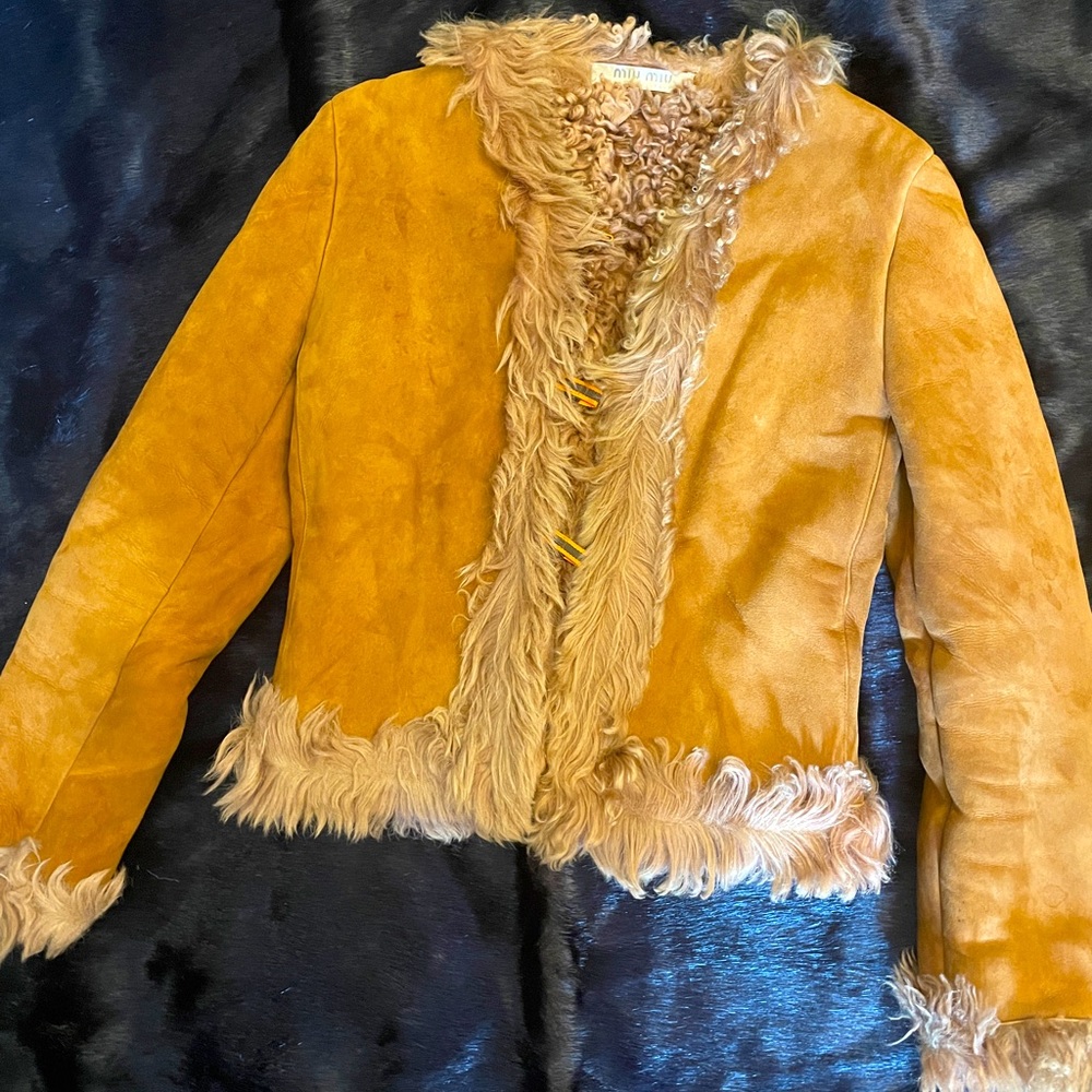 Miu Miu Made In Italy Suede and Fur! Genuine, stunning jacket!